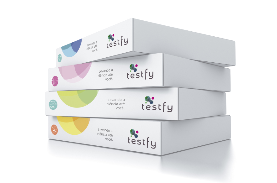 Boxes contendo diferentes tipos de testes Testfy